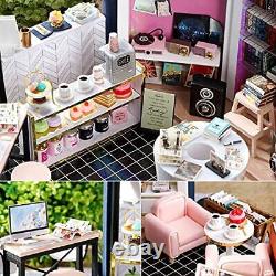 DIY Miniature Dollhouse Furniture Kit, 124 Scale Creative Room Book Cafe