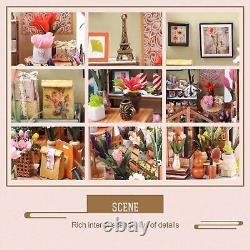 DIY Miniature Dollhouse Greenhouse Building Room Kit Wooden Diorama Book Nook