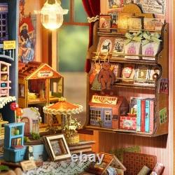 DIY Miniature Dollhouse Kit, 124 Scale Wooden 3D Puzzle Model Building Set, C