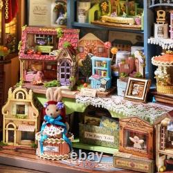DIY Miniature Dollhouse Kit, 124 Scale Wooden 3D Puzzle Model Building Set, C