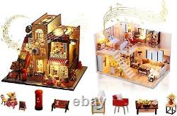 DIY Miniature Dollhouse Kit Coffee Shop Model Elegant Life House Wooden Kit