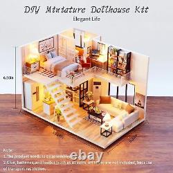 DIY Miniature Dollhouse Kit Coffee Shop Model Elegant Life House Wooden Kit