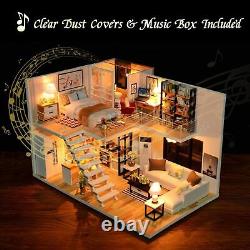 DIY Miniature Dollhouse Kit Coffee Shop Model Elegant Life House Wooden Kit