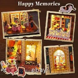 DIY Miniature Dollhouse Kit Coffee Shop Model Elegant Life House Wooden Kit