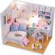 DIY Miniature Dollhouse Kit, DIY House Kit with Dust Proof, Best Gift for Adults