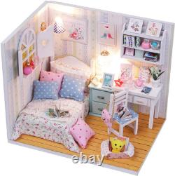 DIY Miniature Dollhouse Kit, DIY House Kit with Dust Proof, Best Gift for Adults