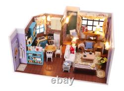 DIY Miniature Dollhouse Kit Monica's New York Apartment Friends Set