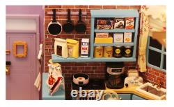 DIY Miniature Dollhouse Kit Monica's New York Apartment Friends Set
