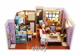 DIY Miniature Dollhouse Kit Monica's New York Apartment Friends Set Free Ship