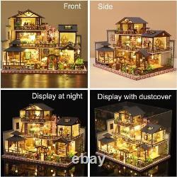 DIY Miniature Dollhouse Kit with Furniture and LED Lights Japanese Wooden