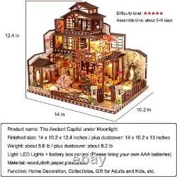 DIY Miniature Dollhouse Kit with Furniture and LED Lights Japanese Wooden