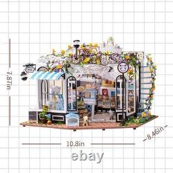 DIY Miniature Dollhouse Pet Club 3D Wooden Molde Building Toys withLED for Gift