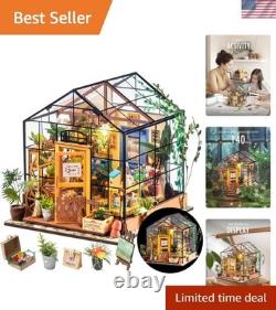 DIY Miniature Greenhouse Kit, Tiny/Mini House Making Kit with Furniture for A
