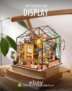 DIY Miniature Greenhouse Kit, Tiny/Mini House Making Kit with Furniture for A
