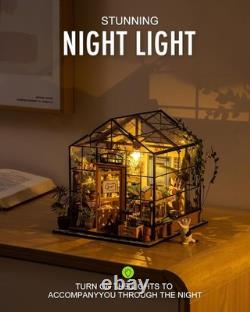 DIY Miniature Greenhouse Kit, Tiny/Mini House Making Kit with Furniture for A