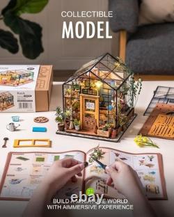 DIY Miniature Greenhouse Kit, Tiny/Mini House Making Kit with Furniture for A