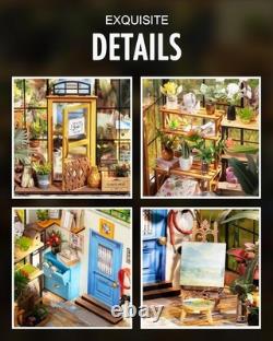 DIY Miniature Greenhouse Kit, Tiny/Mini House Making Kit with Furniture for A