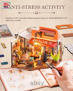 DIY Miniature House Kit 120 Scale Bookstore, Build Mini House Building Kit with