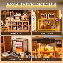 DIY Miniature House Kit Becka's Bakery Shop with Dustproof Display