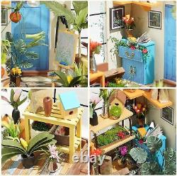 DIY Miniature House Kit Cathy's Flower House with Dustproof Display