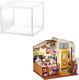 DIY Miniature House Kit Cozy Kitchen Display Box Dust