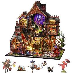 DIY Miniature House Kit, Doll House Kit with Dust Proof Cover, Book Nook Kit