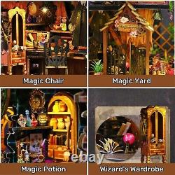DIY Miniature House Kit, Doll House Kit with Dust Proof Cover, Book Nook Kit