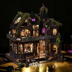 DIY Miniature House Kit, Dollhouse Magic City Gothic Witch House for Adults to
