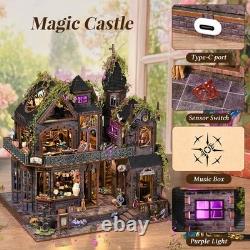 DIY Miniature House Kit, Dollhouse Magic City Gothic Witch House for Adults to
