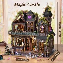 DIY Miniature House Kit, Dollhouse Magic City Gothic Witch House for Adults to