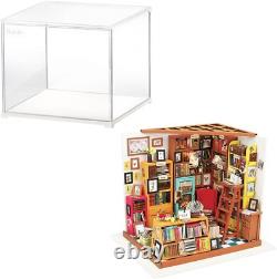 DIY Miniature House Kit Emily's Sam's Bookstore Display Box Dust