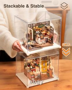 DIY Miniature House Kit Emily's Sam's Bookstore Display Box Dust