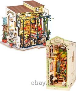 DIY Miniature House Kit Flower Shop and DIY Book Nook Floral