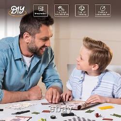 DIY Miniature House Kit Garage Workshop with Dustproof Display