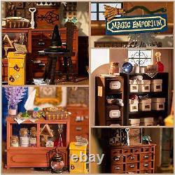 DIY Miniature House Kit Kiki's Magic Shop with Dustproof Display