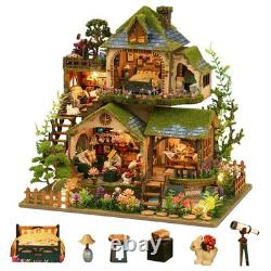DIY Miniature House Kit, Mini House Building Kit with LED, DIY Miniature Kit