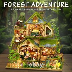 DIY Miniature House Kit, Mini House Building Kit with LED, DIY Miniature Kit
