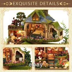 DIY Miniature House Kit, Mini House Building Kit with LED, DIY Miniature Kit