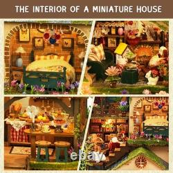 DIY Miniature House Kit, Mini House Building Kit with LED, DIY Miniature Kit