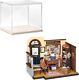 DIY Miniature House Kit Mose's Detective Agency with Dustproof Display