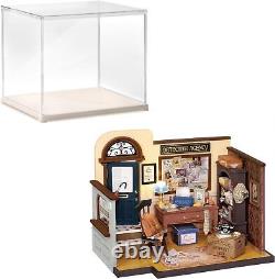 DIY Miniature House Kit Mose's Detective Agency with Dustproof Display