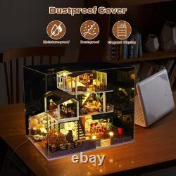 DIY Miniature House Kit, Tiny 3D Wooden European Retro Villa, Mini Dollhouse