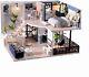 DIY Miniature House Kit Tiny House Kit with Dust Proof Cover Music Box DIY