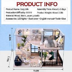 DIY Miniature House Kit Tiny House Kit with Dust Proof Cover Music Box DIY