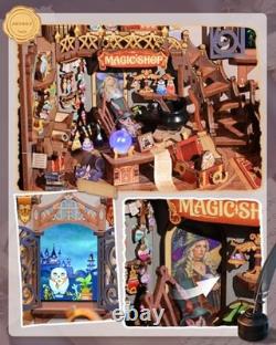 DIY Miniature House Kit, Wooden Dollhouse Kit with White Noise, Tiny Diorama