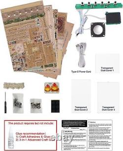 DIY Miniature House Kit Wooden Dollhouse Kit with White Noise Tiny Diorama