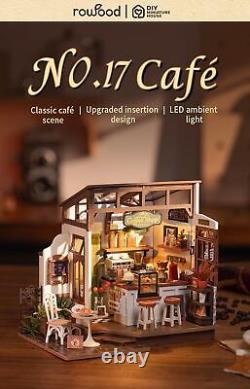 DIY Miniature House Kits Bundle Book Nook Kits NO. 17 Cafe Bundle Romantic