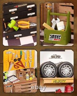 DIY Miniature House Kits for Adults Bundle Book Nook Kits Garage Workshop