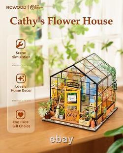 DIY Miniature House Kits with Display Case Box Cathy's Flower House Craft Kits