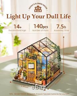 DIY Miniature House Kits with Display Case Box Cathy's Flower House Craft Kits